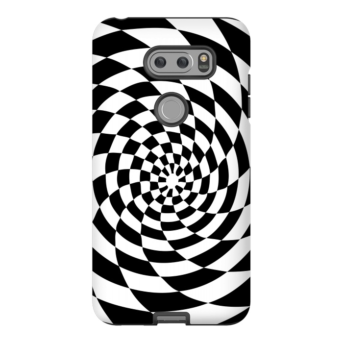 V30 StrongFit Checker Spiral Black And White by Andrea Haase