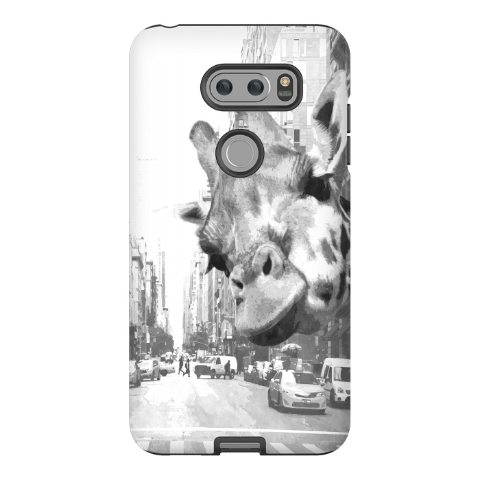 V30 StrongFit Black and White Selfie Giraffe in NYC by Alemi