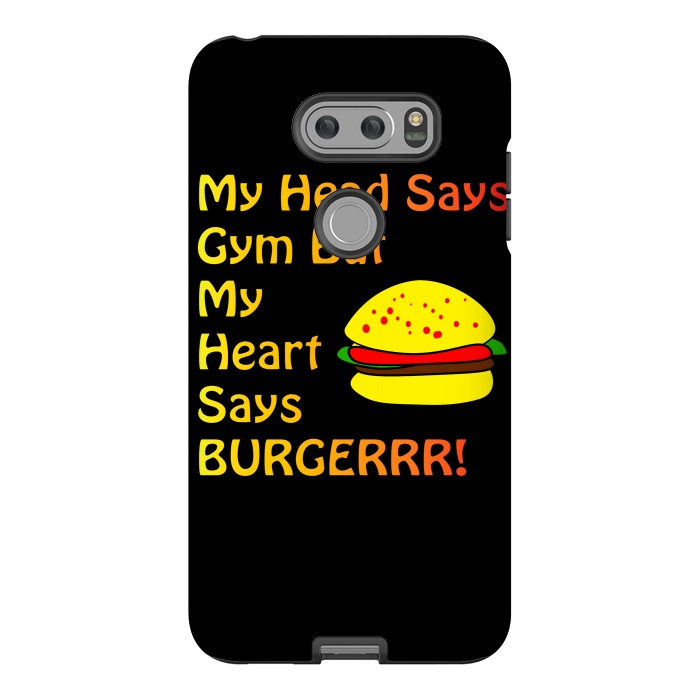 V30 StrongFit my head says gym but heart says burgerrr by MALLIKA