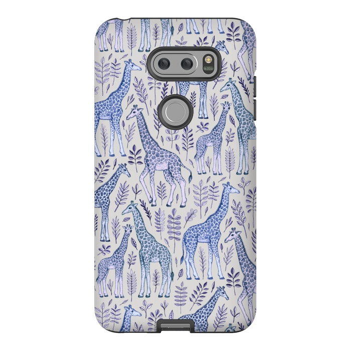 V30 StrongFit Little Giraffes in Blue, Purple and Grey by Micklyn Le Feuvre