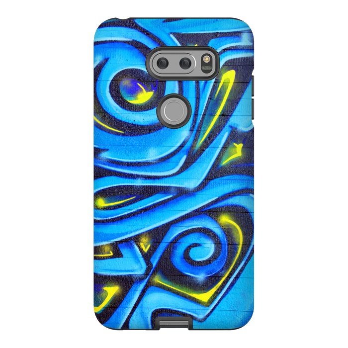 V30 StrongFit Blue Yellow Graffiti by Andrea Haase