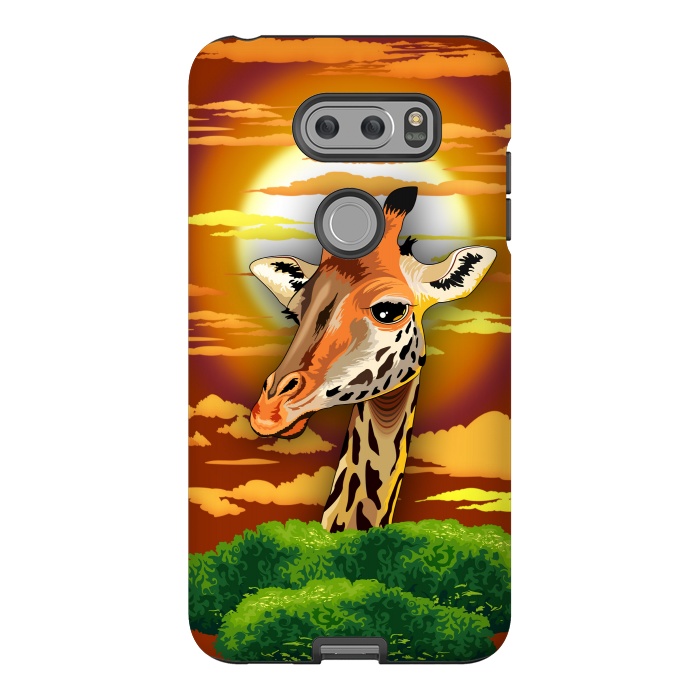 V30 StrongFit Giraffe on Wild African Savanna Sunset  by BluedarkArt