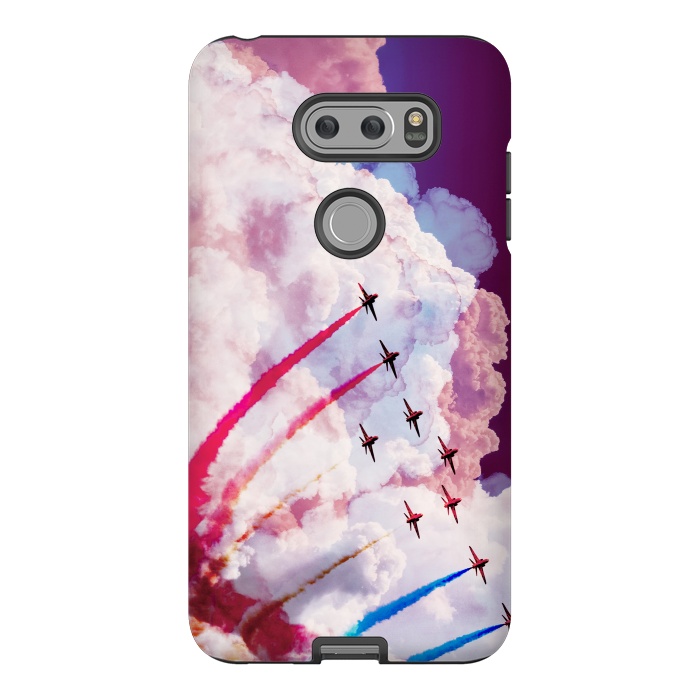 V30 StrongFit Red purple airplane air show by Oana 