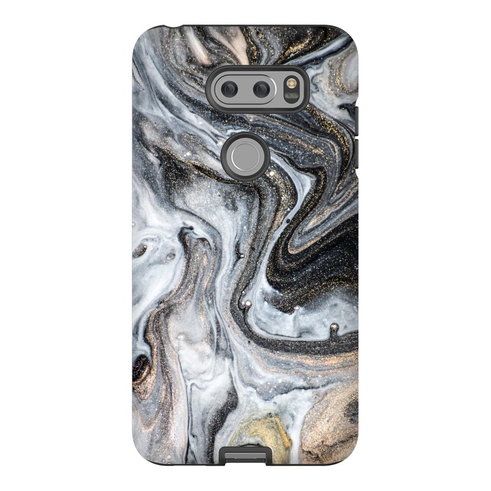 V30 StrongFit Black and Gold Marble by ArtsCase