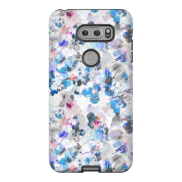 V30 StrongFit Watercolor splattered pansies by Oana 