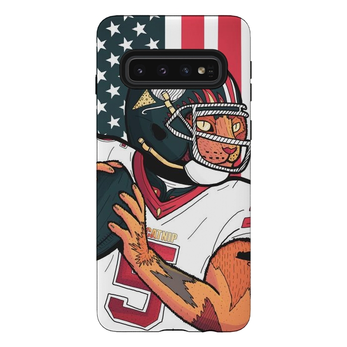 Galaxy S10 StrongFit Sports Cat by Steve Wade (Swade)
