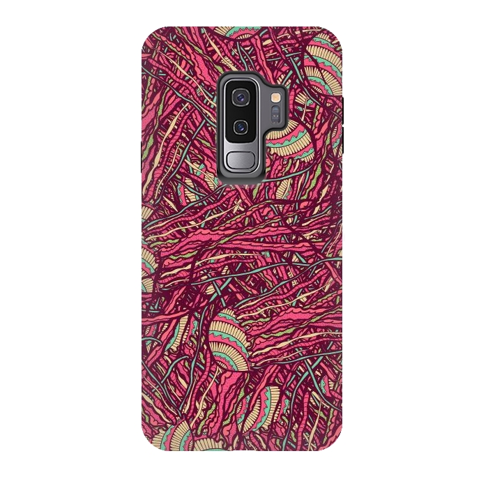 Galaxy S9 plus StrongFit Jellyfish jungle by Steve Wade (Swade)