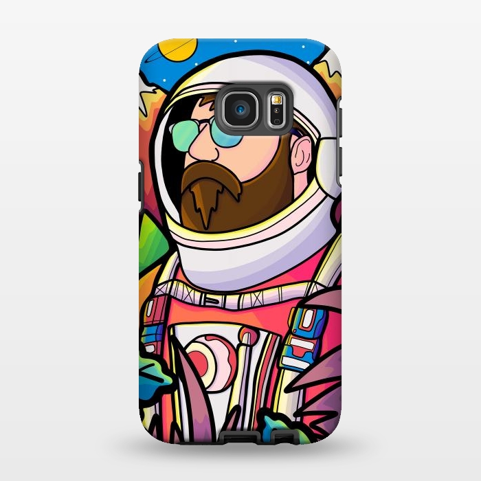 Galaxy S7 EDGE StrongFit The astronaut explorer by Steve Wade (Swade)