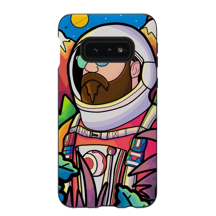 Galaxy S10e StrongFit The astronaut explorer by Steve Wade (Swade)