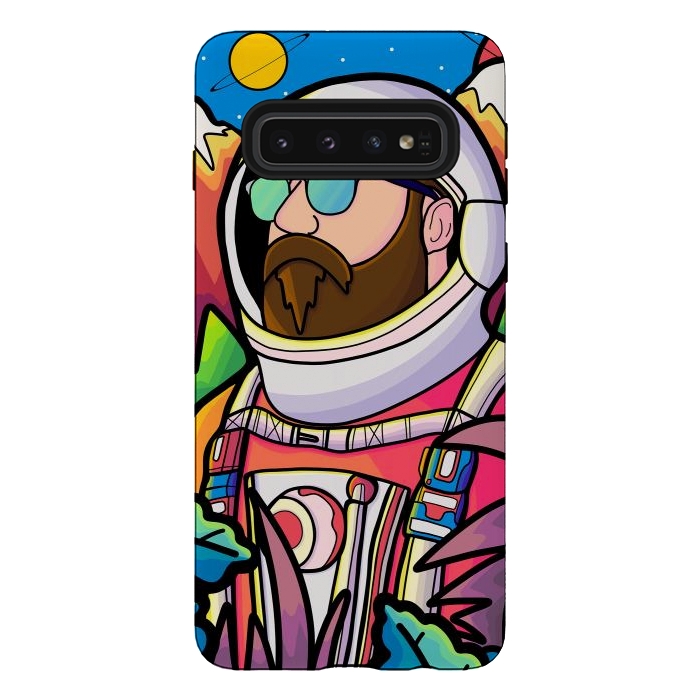 Galaxy S10 StrongFit The astronaut explorer by Steve Wade (Swade)