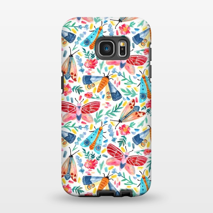Galaxy S7 EDGE StrongFit Moth Confetti by Tangerine-Tane