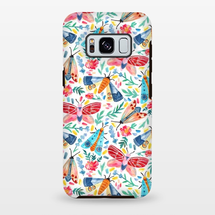 Galaxy S8 plus StrongFit Moth Confetti by Tangerine-Tane