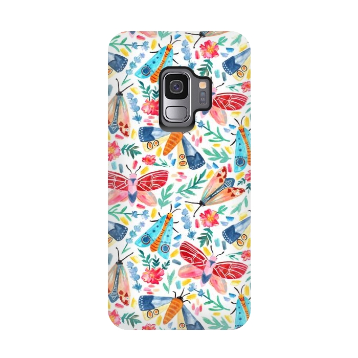 Galaxy S9 StrongFit Moth Confetti by Tangerine-Tane