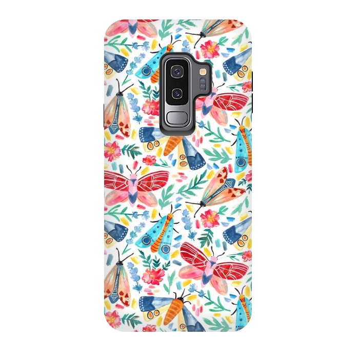 Galaxy S9 plus StrongFit Moth Confetti by Tangerine-Tane