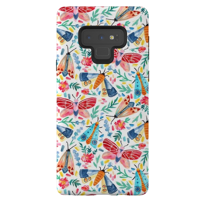 Galaxy Note 9 StrongFit Moth Confetti by Tangerine-Tane
