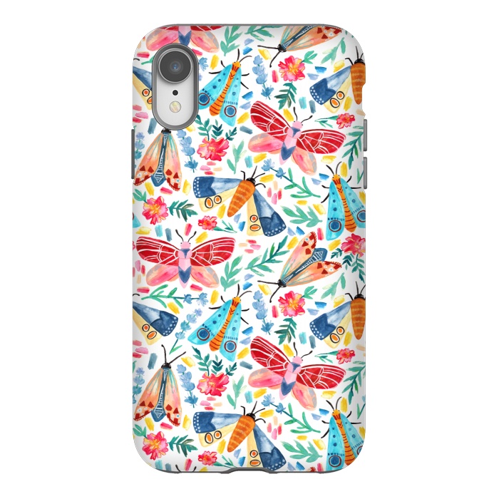 iPhone Xr StrongFit Moth Confetti by Tangerine-Tane