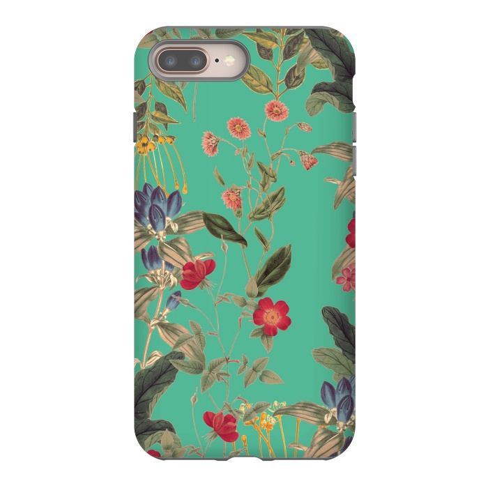 iPhone 7 plus StrongFit Aqua Blooms by Zala Farah