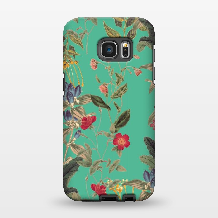 Galaxy S7 EDGE StrongFit Aqua Blooms by Zala Farah