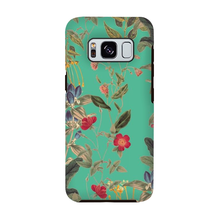 Galaxy S8 StrongFit Aqua Blooms by Zala Farah