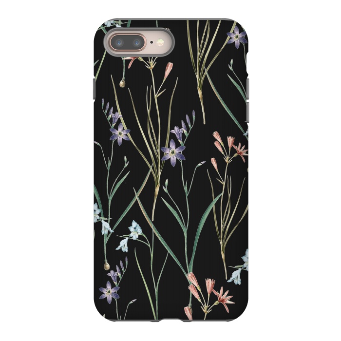 iPhone 7 plus StrongFit Dainty Floral Darkness by Zala Farah