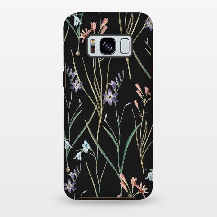 Galaxy S8 plus StrongFit Dainty Floral Darkness by Zala Farah
