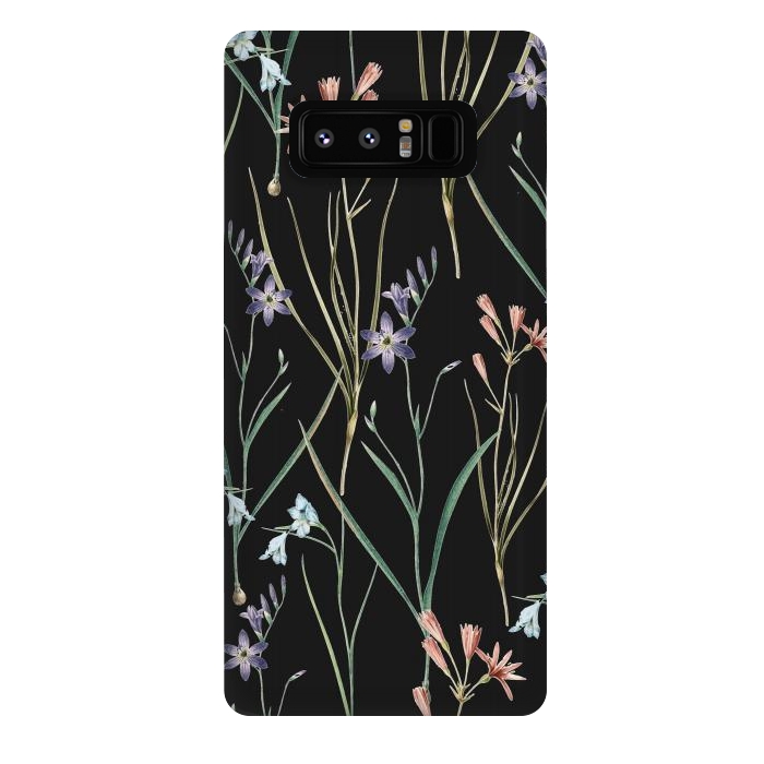 Galaxy Note 8 StrongFit Dainty Floral Darkness by Zala Farah