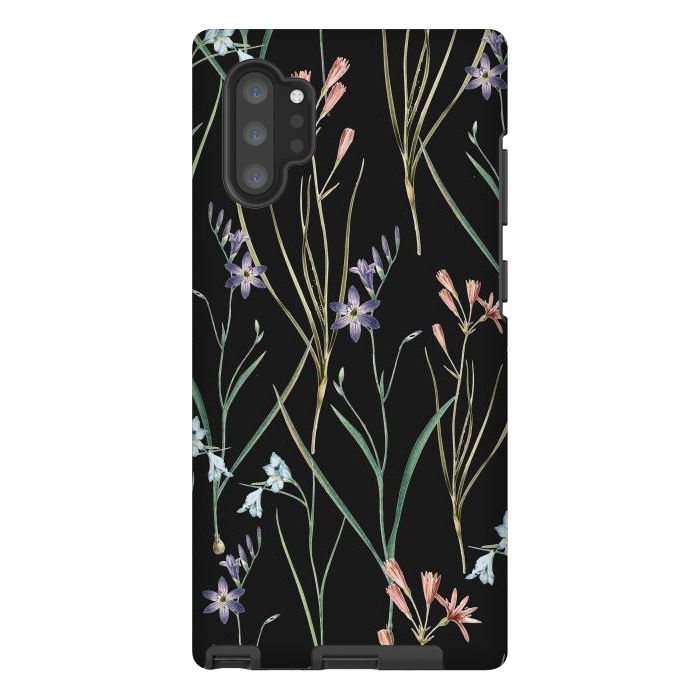 Galaxy Note 10 plus StrongFit Dainty Floral Darkness by Zala Farah