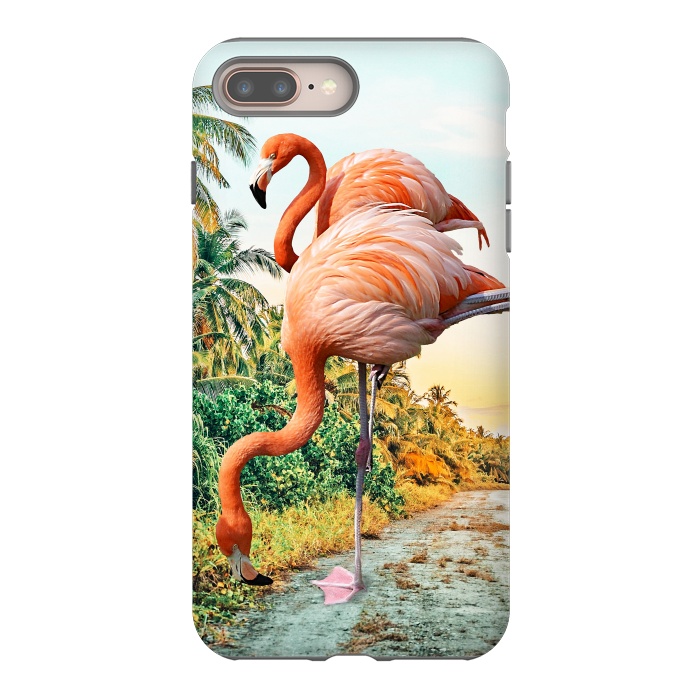 iPhone 7 plus StrongFit Flamingo Vacay by Uma Prabhakar Gokhale