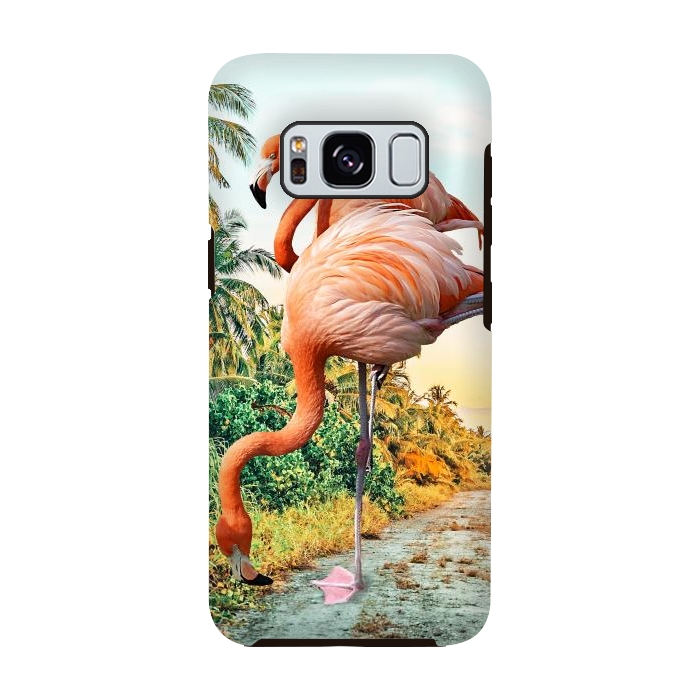 Galaxy S8 StrongFit Flamingo Vacay by Uma Prabhakar Gokhale
