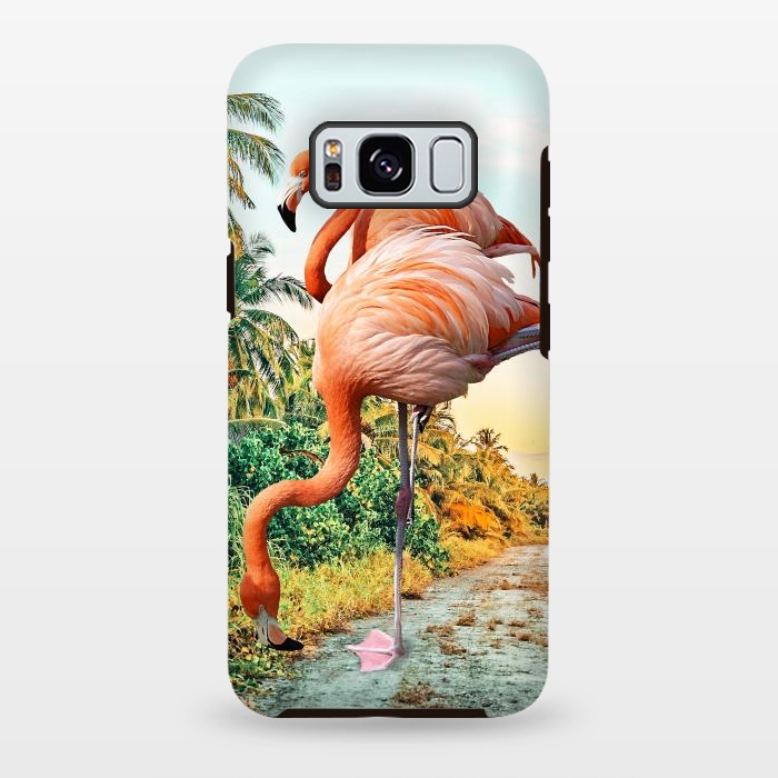 Galaxy S8 plus StrongFit Flamingo Vacay by Uma Prabhakar Gokhale