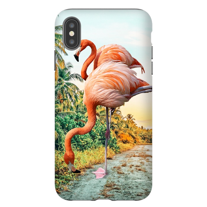 iPhone Xs Max StrongFit Flamingo Vacay by Uma Prabhakar Gokhale