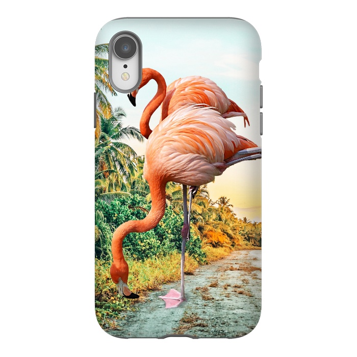 iPhone Xr StrongFit Flamingo Vacay by Uma Prabhakar Gokhale