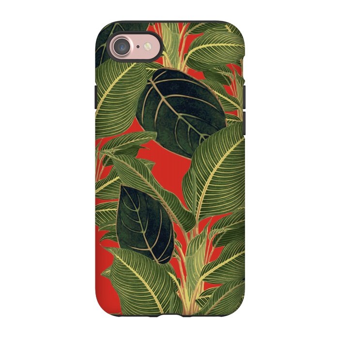 iPhone 7 StrongFit Red Tropic Bloom by Zala Farah