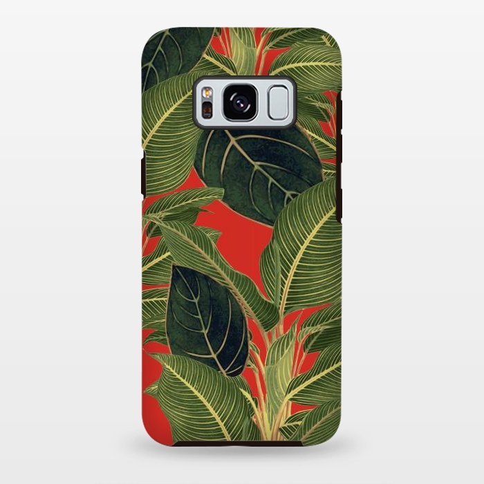 Galaxy S8 plus StrongFit Red Tropic Bloom by Zala Farah
