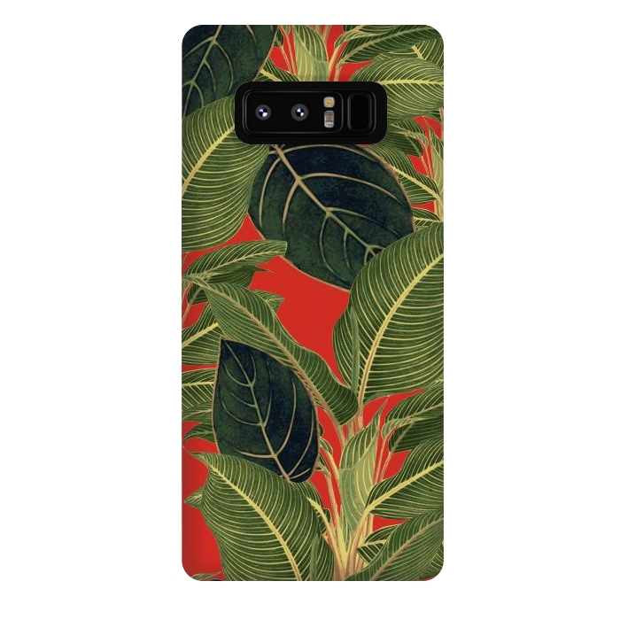 Galaxy Note 8 StrongFit Red Tropic Bloom by Zala Farah