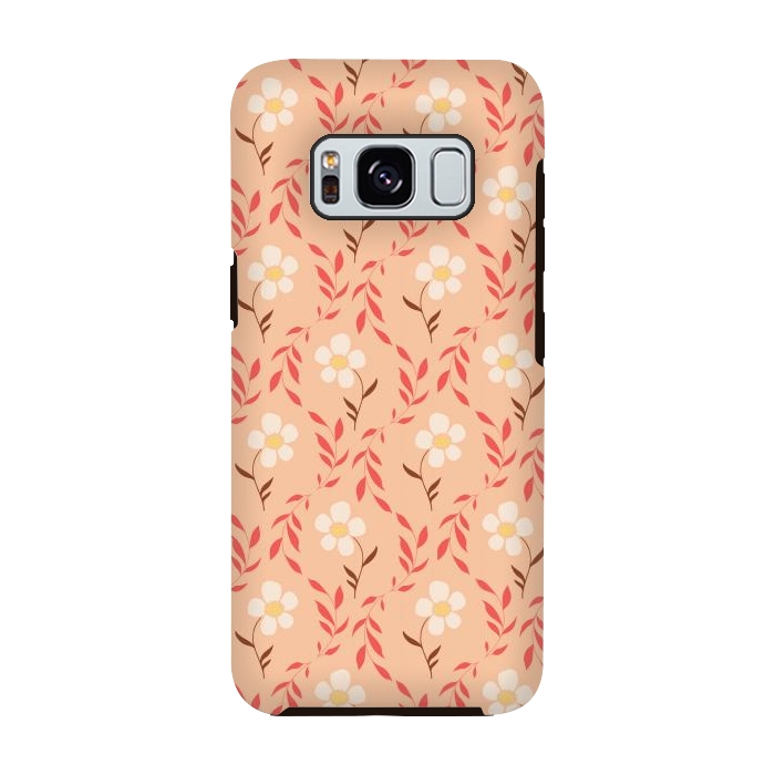 Galaxy S8 StrongFit Effloresce - Peach by Melissa Lee
