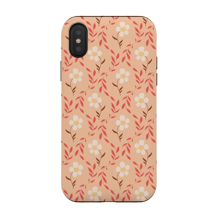 iPhone Xs / X StrongFit Effloresce - Peach by Melissa Lee