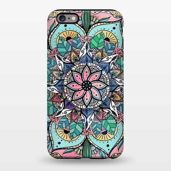iPhone 6/6s plus StrongFit Bohemian Colorful Watercolor Floral Mandala by InovArts