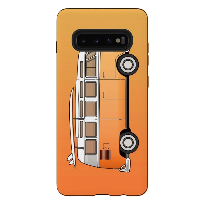 Galaxy S10 plus StrongFit Van Life - Orange by Mitxel Gonzalez