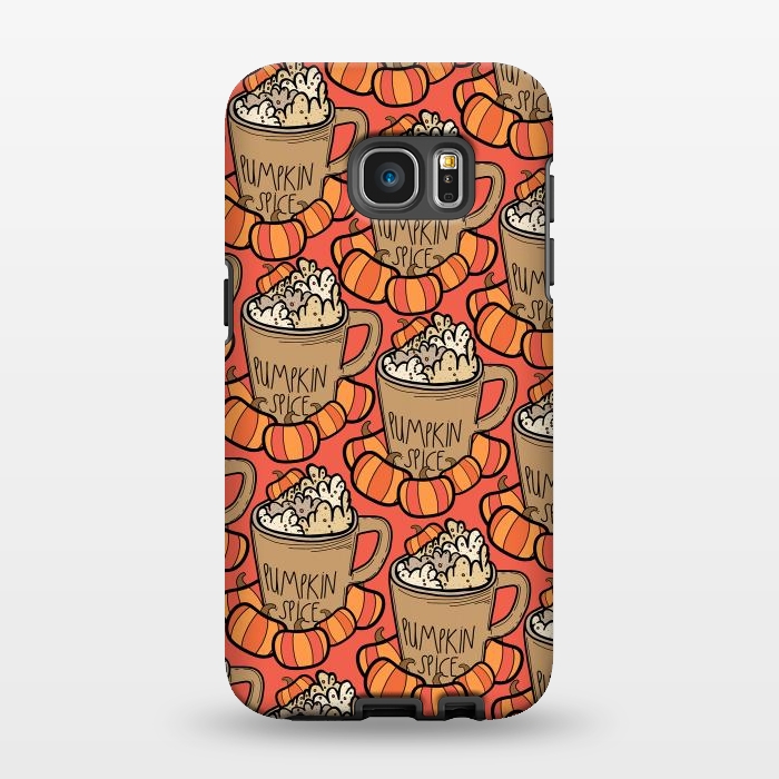 Galaxy S7 EDGE StrongFit Pattern pumpkin spice by Steve Wade (Swade)