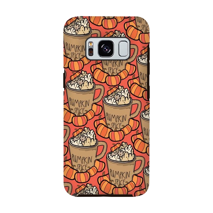 Galaxy S8 StrongFit Pattern pumpkin spice by Steve Wade (Swade)