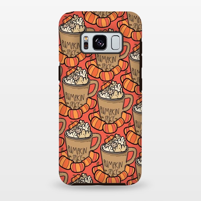 Galaxy S8 plus StrongFit Pattern pumpkin spice by Steve Wade (Swade)