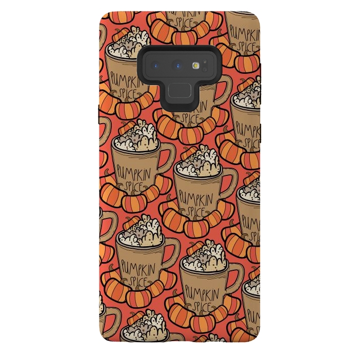 Galaxy Note 9 StrongFit Pattern pumpkin spice by Steve Wade (Swade)