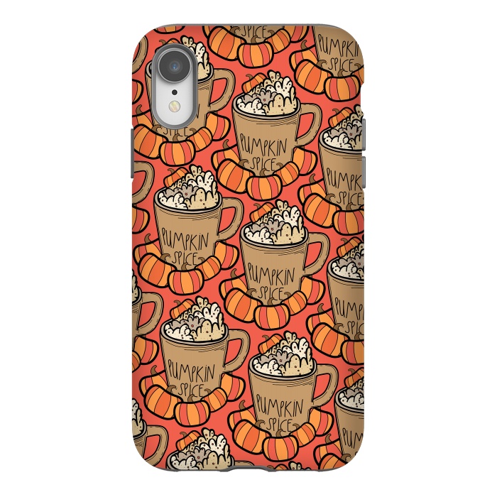 iPhone Xr StrongFit Pattern pumpkin spice by Steve Wade (Swade)