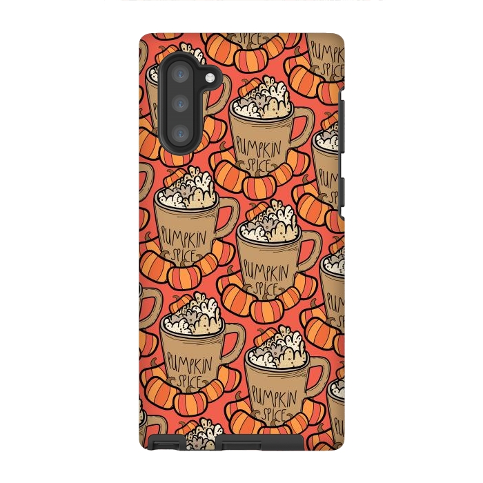 Galaxy Note 10 StrongFit Pattern pumpkin spice by Steve Wade (Swade)