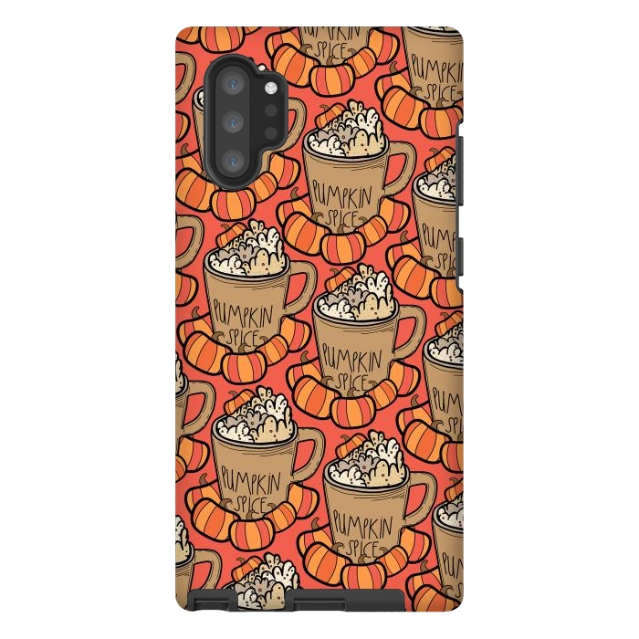 Galaxy Note 10 plus StrongFit Pattern pumpkin spice by Steve Wade (Swade)