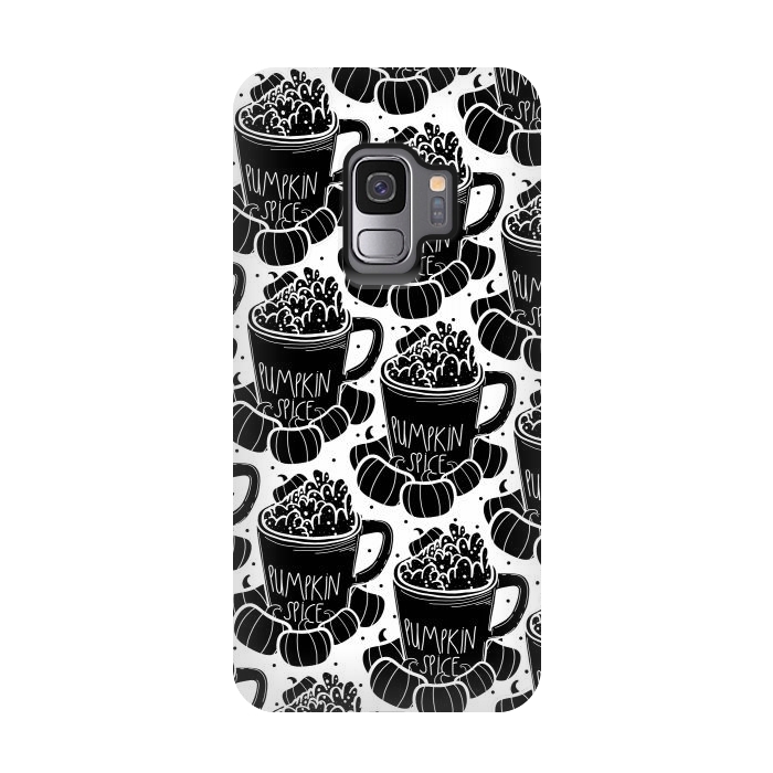 Galaxy S9 StrongFit Black pumpkin spice coffee by Steve Wade (Swade)
