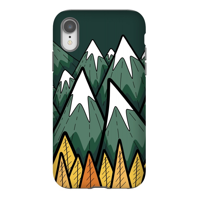 iPhone Xr StrongFit The green autumn peaks by Steve Wade (Swade)