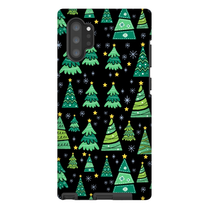 Galaxy Note 10 plus StrongFit CHRISTMAS TREE PATTERN by MALLIKA