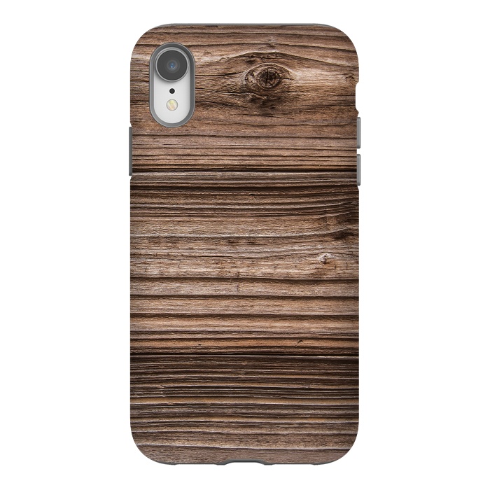 iPhone Xr StrongFit wood by haroulita